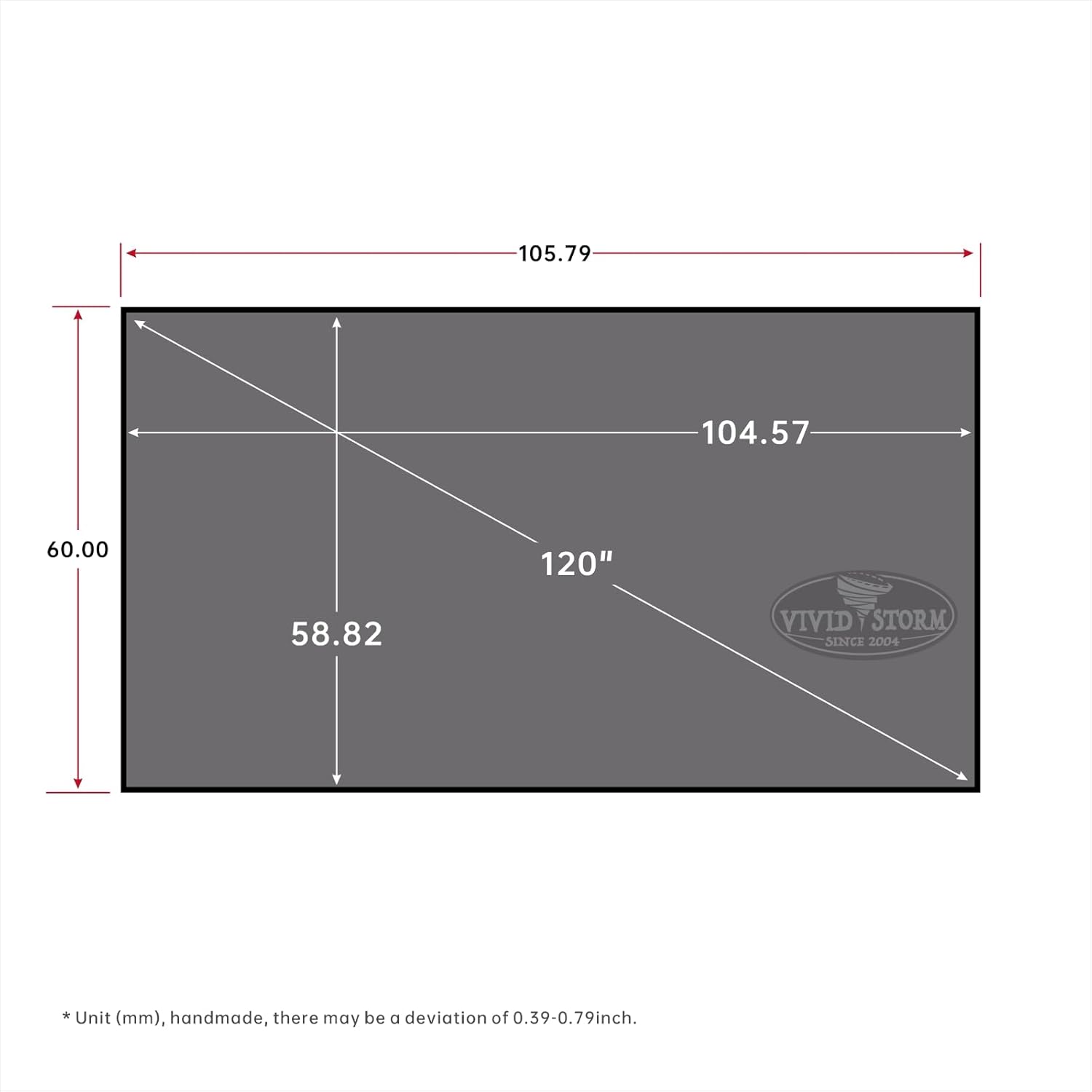 Vividstorm CineVision Pro Fixed Frame UST ALR Perde 120" Siyah