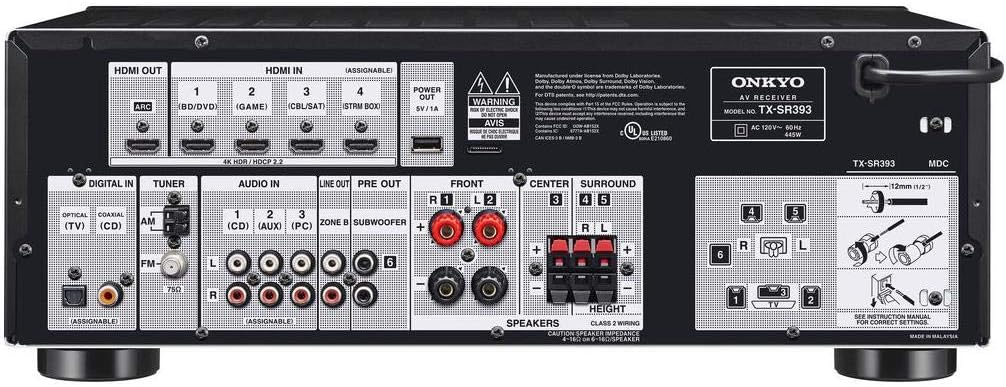 Onkyo TX-SR393 5.2 A/V Surround Receiver