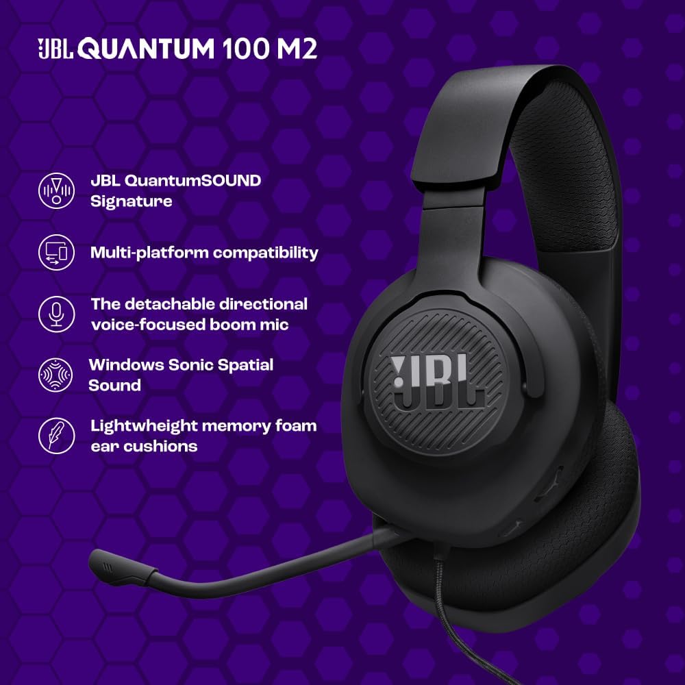 JBL Quantum 100M2 Gaming Kulaklık Kablolu Siyah