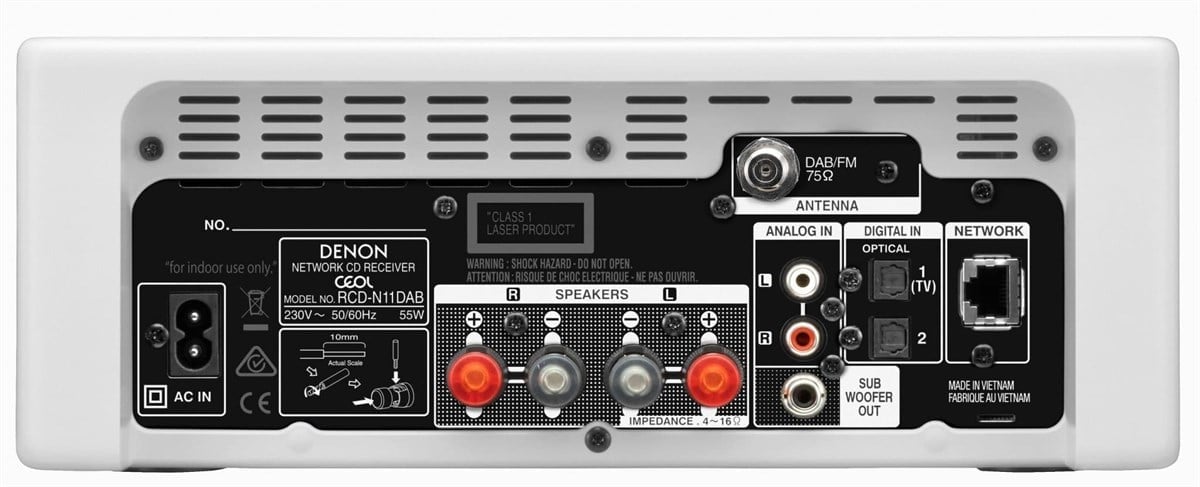 Denon RCD-N11DAB-SC-N10 Network Stereo Sistem Set Beyaz