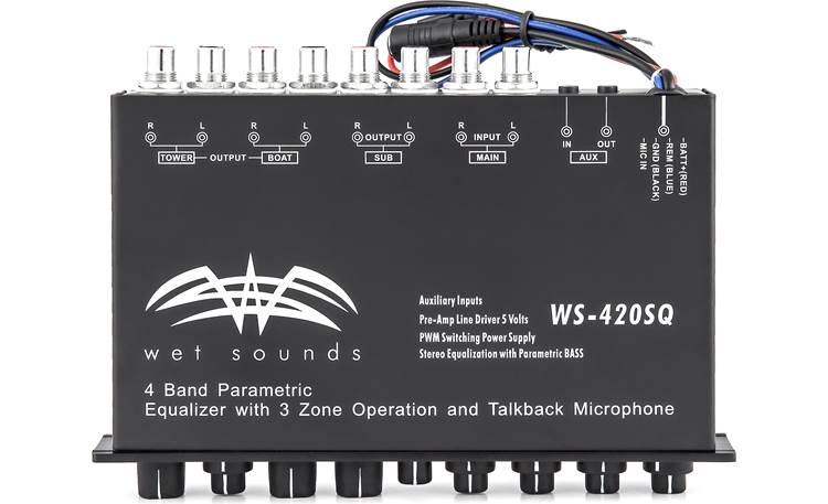 Wet Sounds WS 420 SQ 4 Band Mikrofonlu  Marine Equalizer