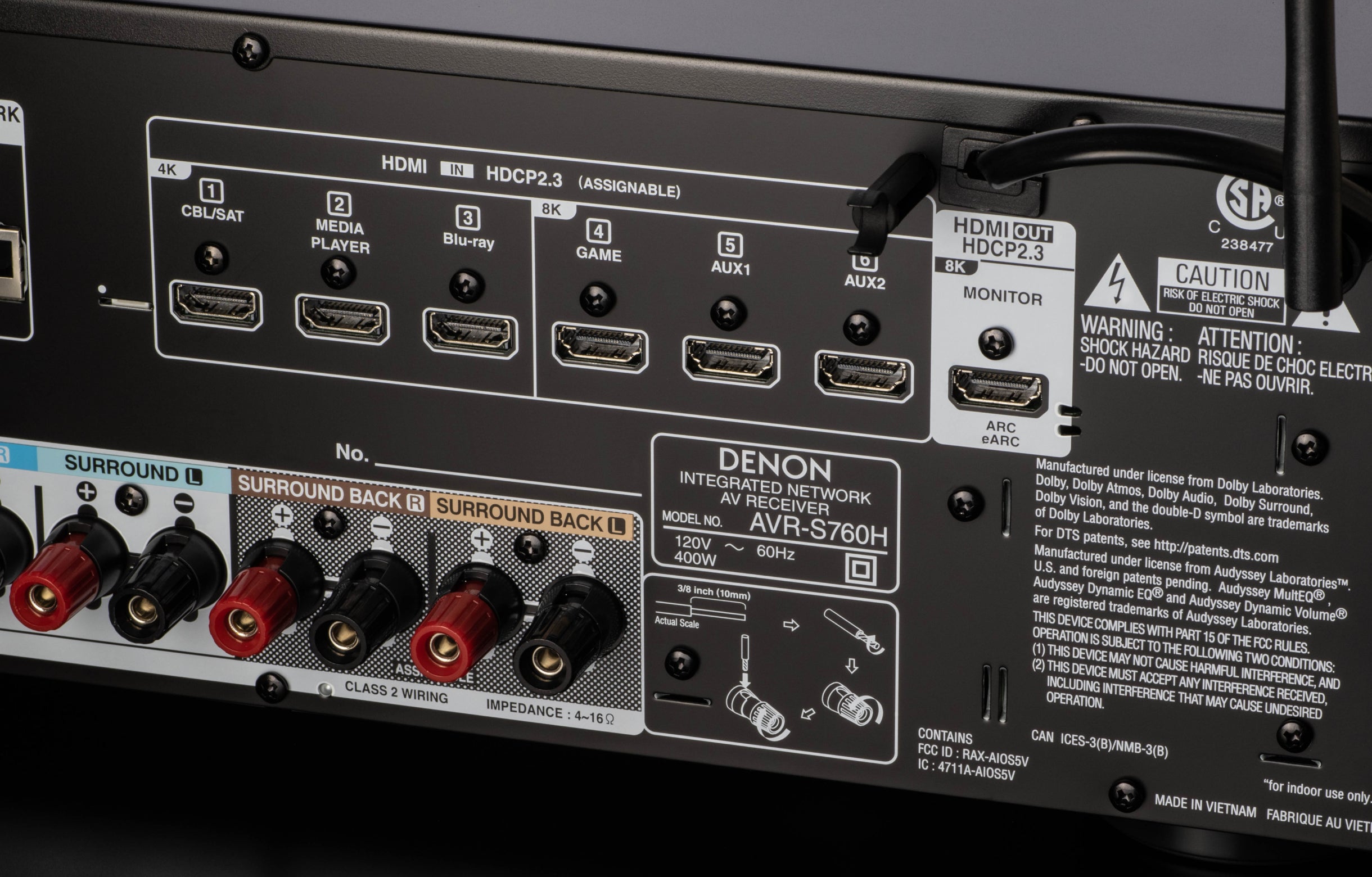 Denon AVR-S760H A/V Surround Receiver