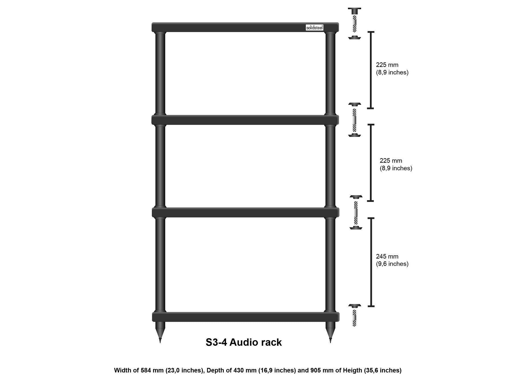 Solidsteel S3-4 Hi-Fi Stand